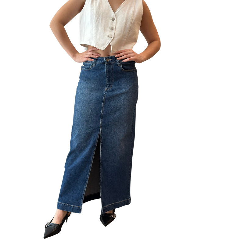 Sof  falda midi denim