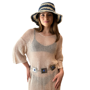 Boho cover up tejido