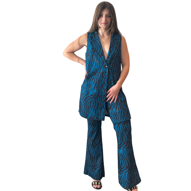 Pantalon campana zebra