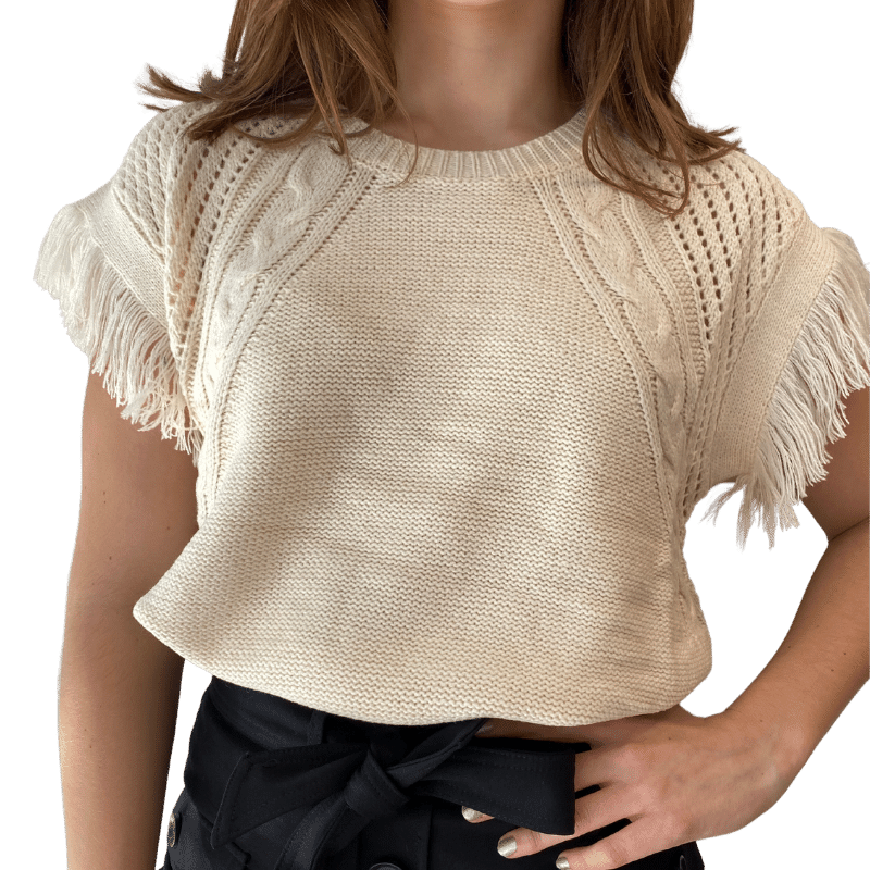 Boho  Blusa tejida barbitas