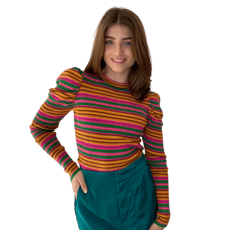 Torie  Blusa líneas colores