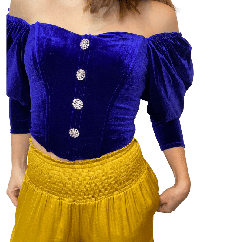 Princesa Blusa velvet botones