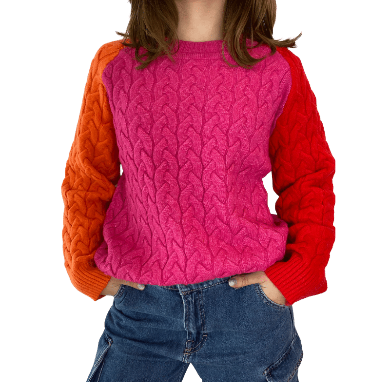 Rose Sweater tejido bicolor