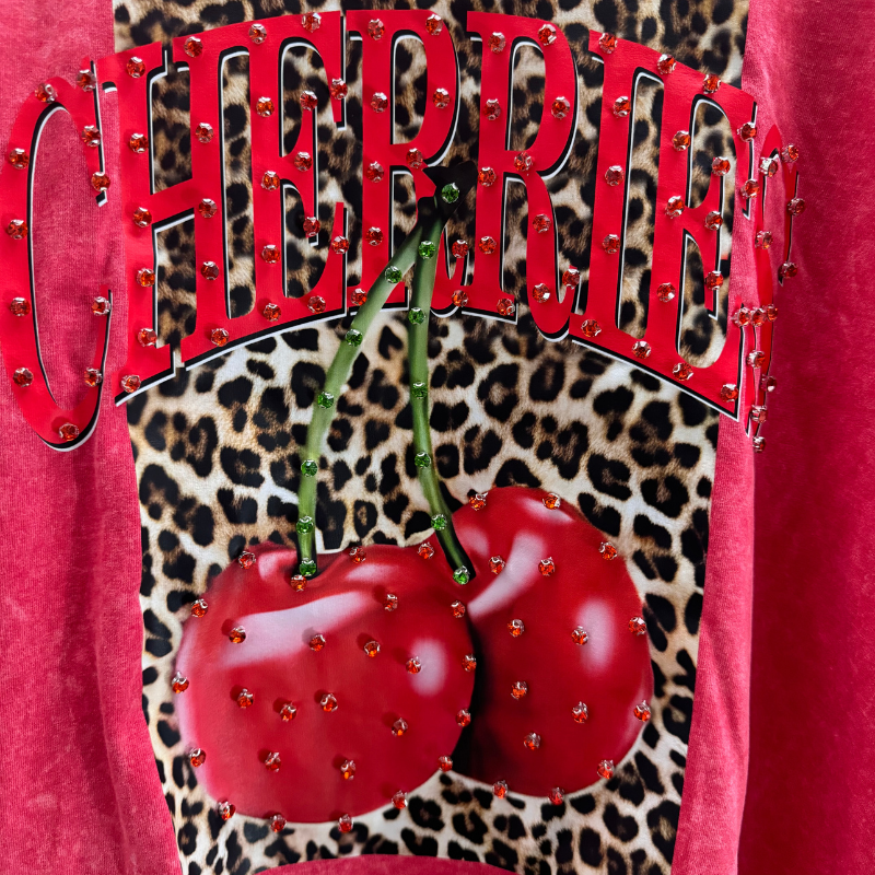 Cherry playera print