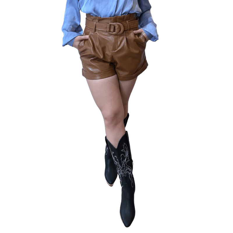 Dalila Short Cinto Vinipiel – Folka apparel tienda