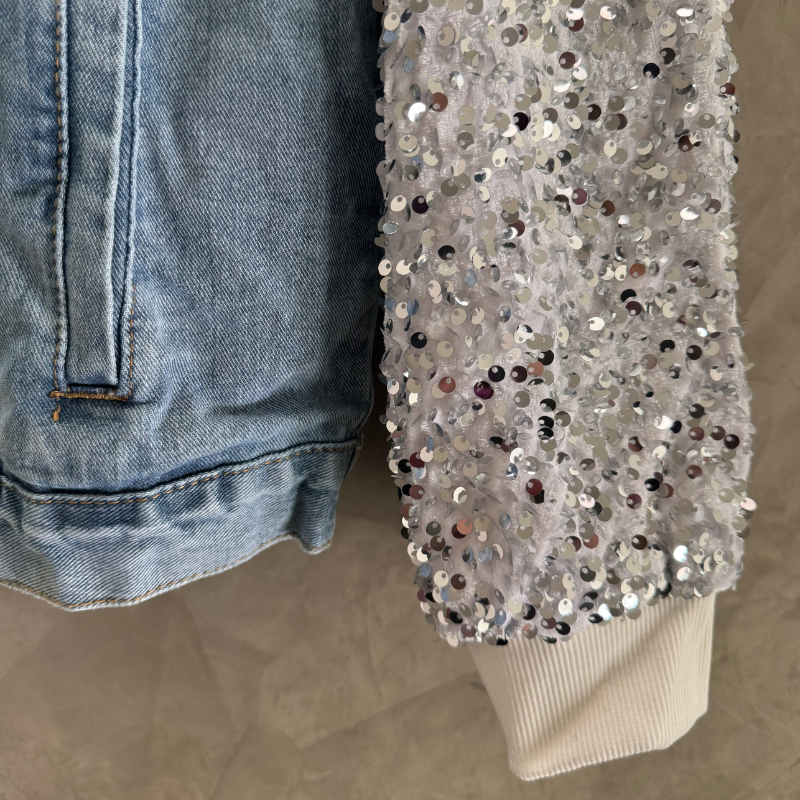 Lola  Denim sequin jacket