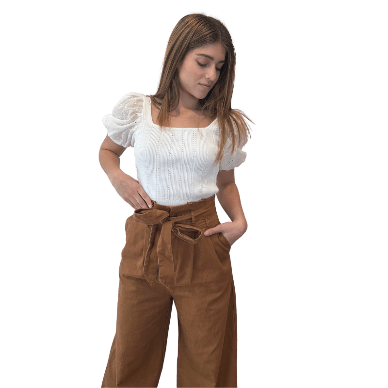 Alina Pantalon Paper Bag