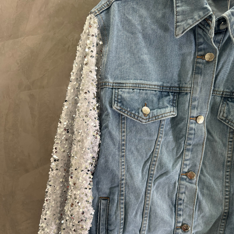 Lola  Denim sequin jacket