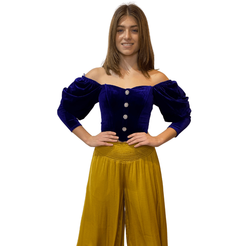 Princesa Blusa velvet botones