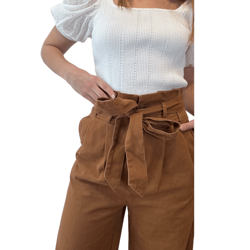 Alina Pantalon Paper Bag